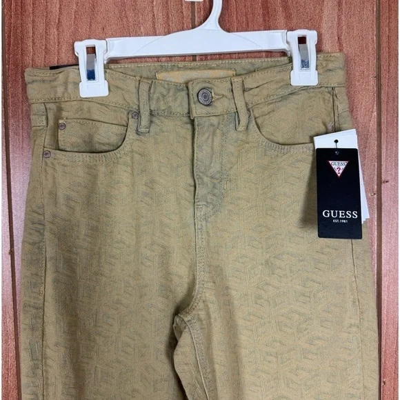 Guess High Rise Cube Yellow Skinny‎ Jeans - Picture 2 of 6